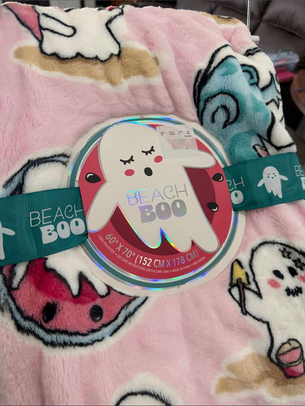 NEW - Beach Boo Plush Blanket